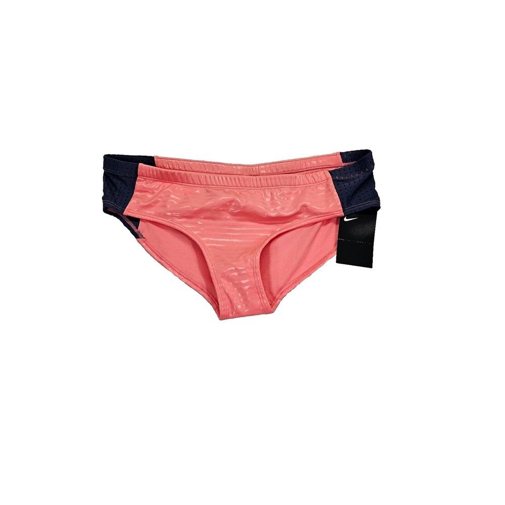 NWT Nike Women's Shine Stripe Hipster Swim Bottoms Pink Gaze Size L NESS9283-654